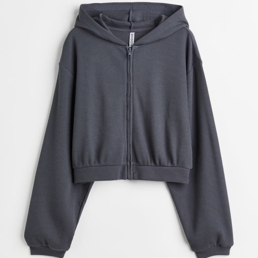 Waffle Zip up Hoodie